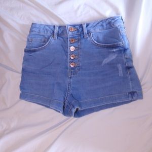 High waisted Denim shorts